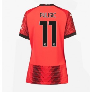 AC Milan Christian Pulisic #11 Replika Hjemmebanetrøje Dame 2023-24 Kortærmet